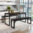 Ezzah 3 - Piece Dining Set, Dining Table with 2 Benches for 4-883681608