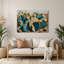 «Southwestern Plants Prickly Pear 175», art mural en métal bleu-26093327