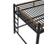 Lit mezzanine avec étagères et tablettes de rangement Valenza, structure en métal robuste-125179306