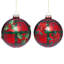 Plaid Poinsettia Ornament, 4 Inches