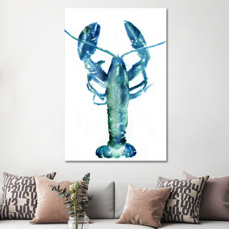 Lobster by Edward Selkirk - Wrapped Canvas Painting, 152.5 cm H x 101.5 cm W