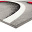 Tapis gris / ivoire / rouge à motif abstrait Cherine-23072335