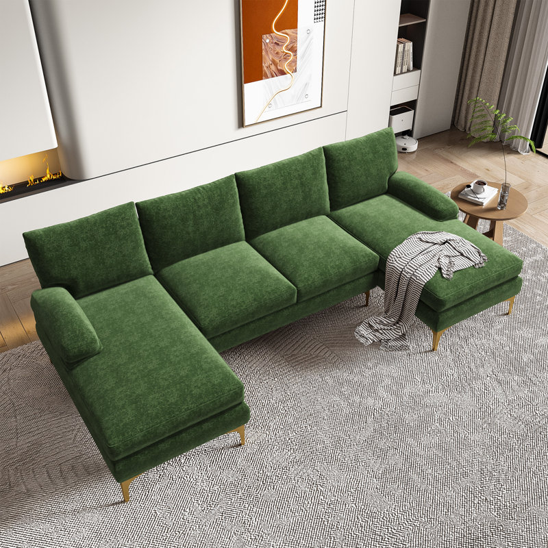 Canapé modulaire COOLMORE, Chenille verte
