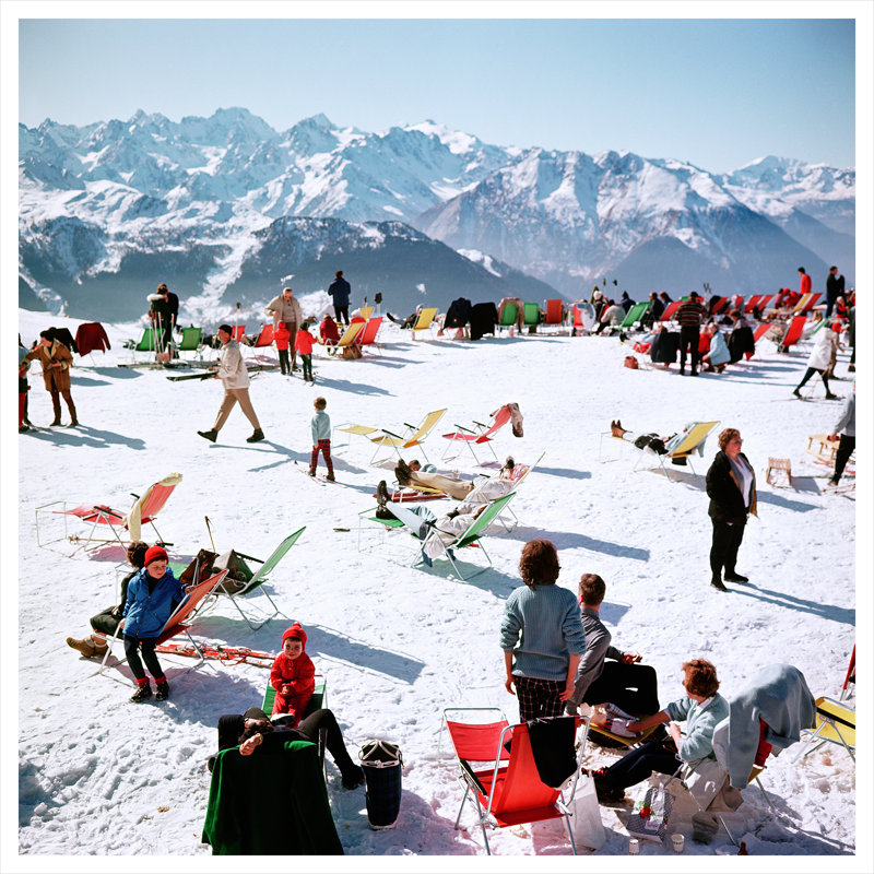 Verbier Vacation Print by Slim Aarons, Unframed, 45" H x 45" W x 0.1" D