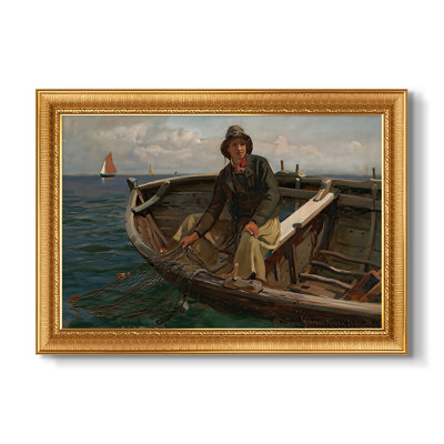 Pêcheurs de Rügen (Fisker fra Rügen), 1882-Hans Gude-Toile encadrée personnalisée
