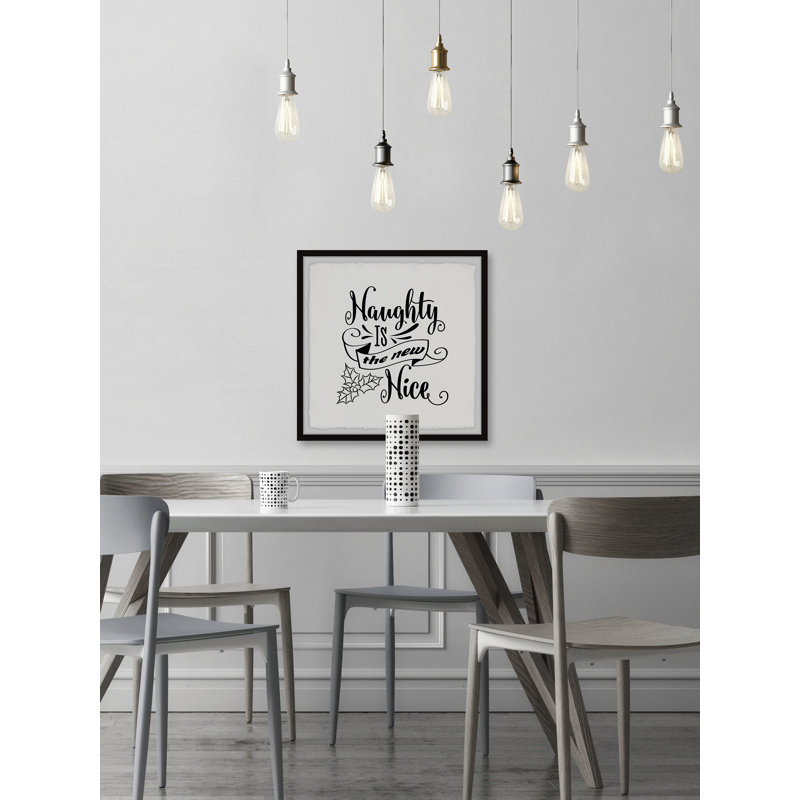 Naughty Is The New Nice - Single Picture Frame Print, 61cm H x 61cm W x 3.81cm D
