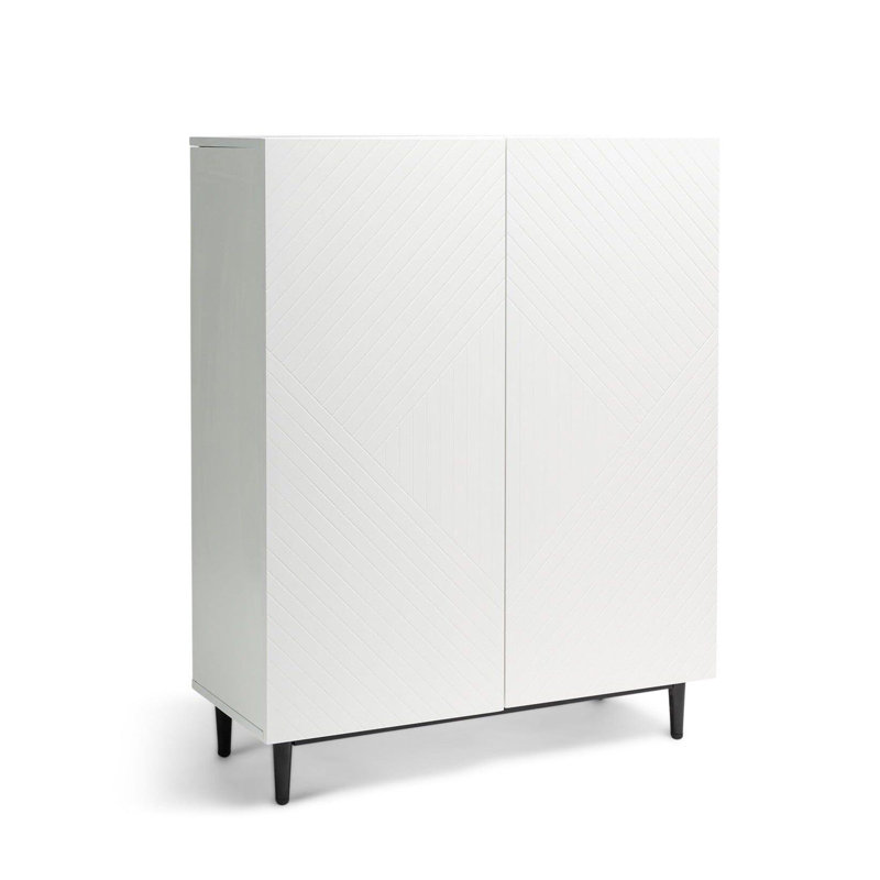 Addae 8 Pair Shoe Storage Cabinet, White