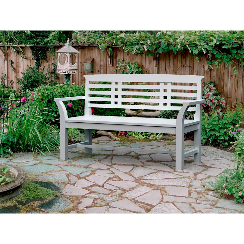 Sakura 2-Seater Teak Bench In White Finish