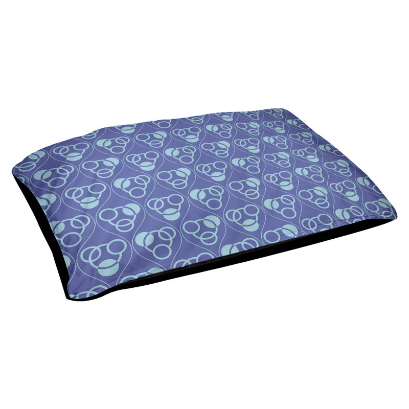 Coussin pour chien Chen, Bleu / bleu sarcelle, Grand (l 50 po x P 40 po x H 7 po)