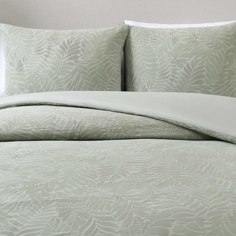 Tommy Bahama Harbor Palm Cotton Green Comforter Set, Queen Comforter + 2 Standard Shams