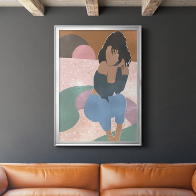 Curly Lady II, toile encadrée de qualité supérieure - prête à être accrochée