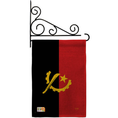 En toile jute 2 côtés de l’angola, 19 po x l 13 po drapeau de jardin