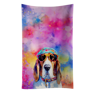 Serviette de cuisine Basset Hound Hippie Dawg