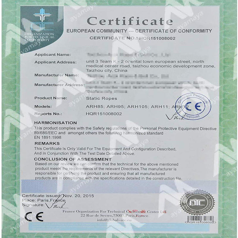Corde d'escalade en nylon Ayamaya, 30"