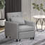 Fauteuil à oreilles confortable avec coussins capitonnés et accoudoirs arrondis pour un style de vie élégant