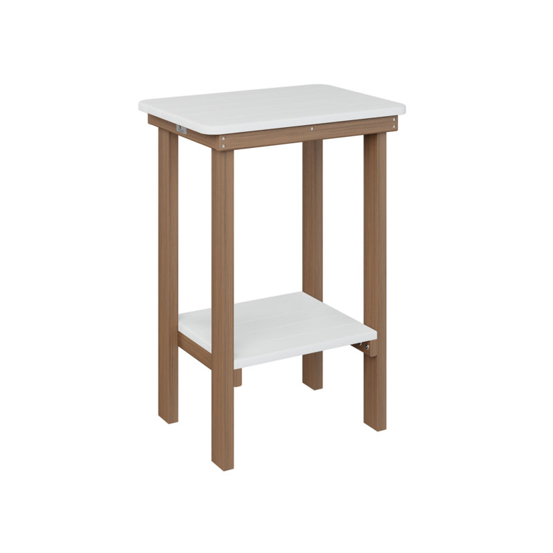 Berlin Gardens Rectangular End Counter Table, Antique Mahogany, White