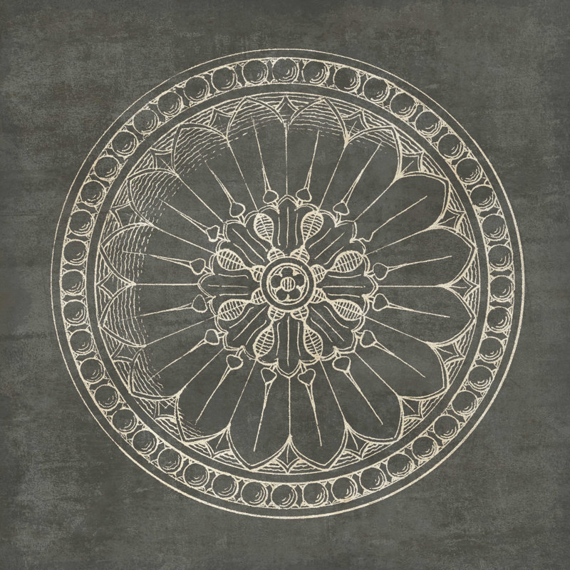 Rosette I gris, H 30 po x l 30 po