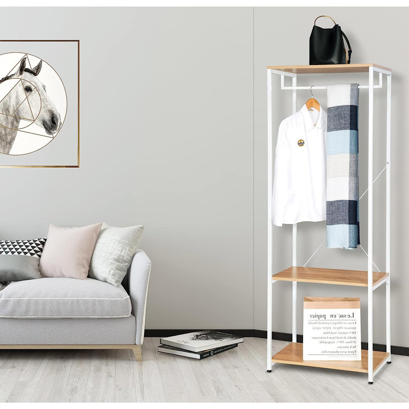 Ischua 60cm Clothing Rack, Light Woodlook