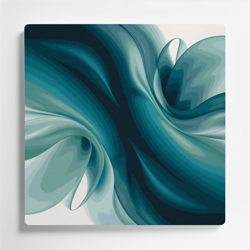 Gradient Abstract 43 Blue Metal Wall Art, 16" H x 16" W
