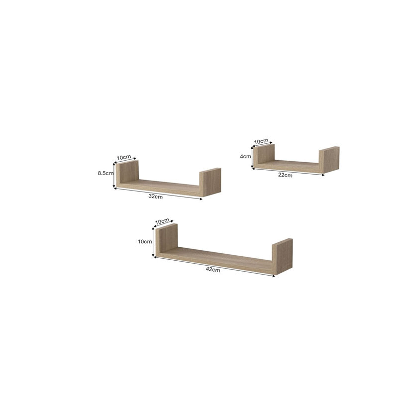 Caulder 3 Piece Floating Shelf