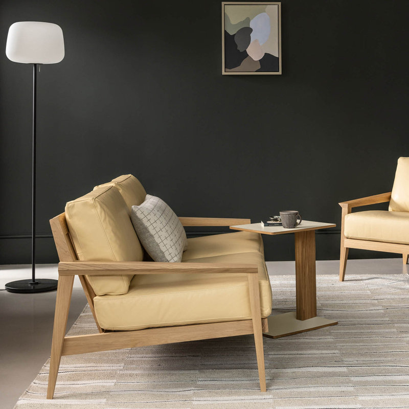 Overhang Side Table Rectangular, Oak Sable