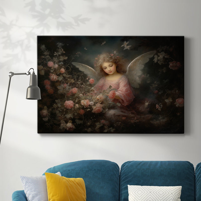 Angel CX - Toile tendue avec châssis Premium - Prêt à accrocher, H 12 po x l 18 po