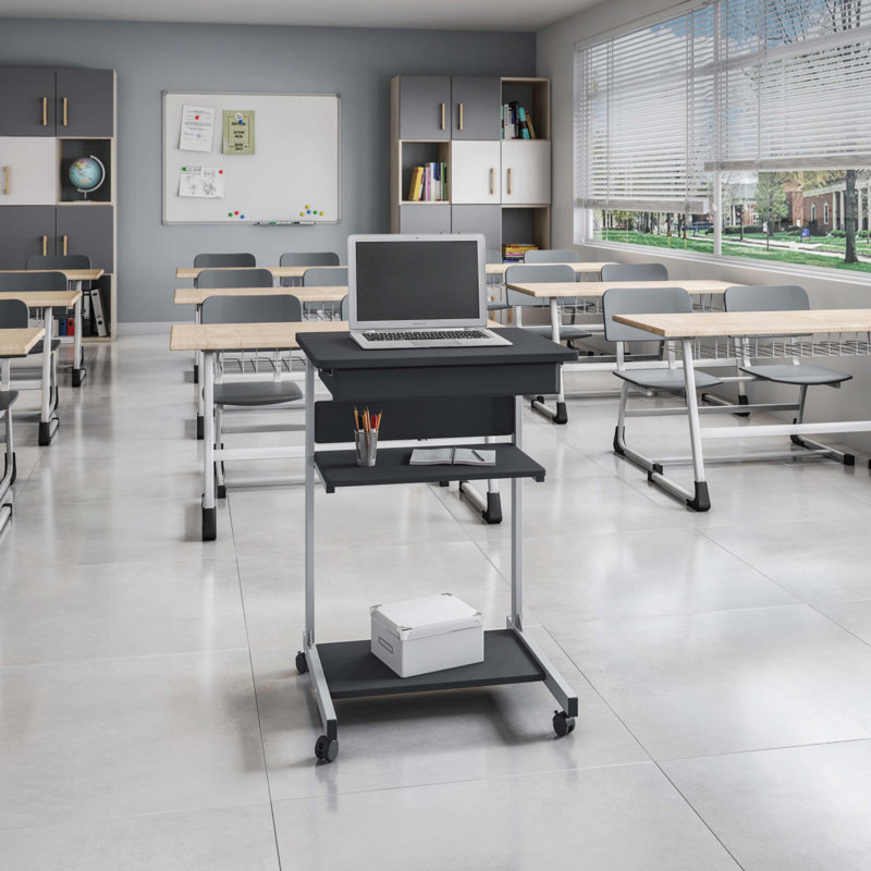 Chariot roulant pour ordinateur portable avec rangement