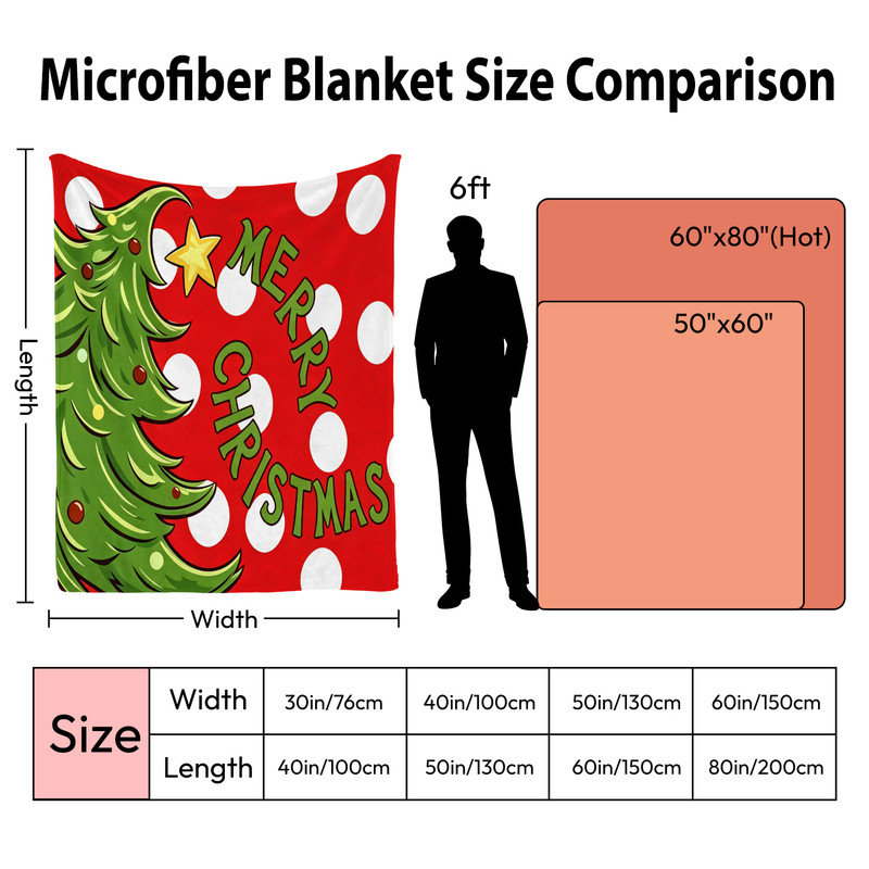 Couverture polaire de Noël JYK pour lit simple, légère, respirante, douce et chaude en microfibre pelucheuse, 152 x 203 cm, motif sapin de Noël ondulé
