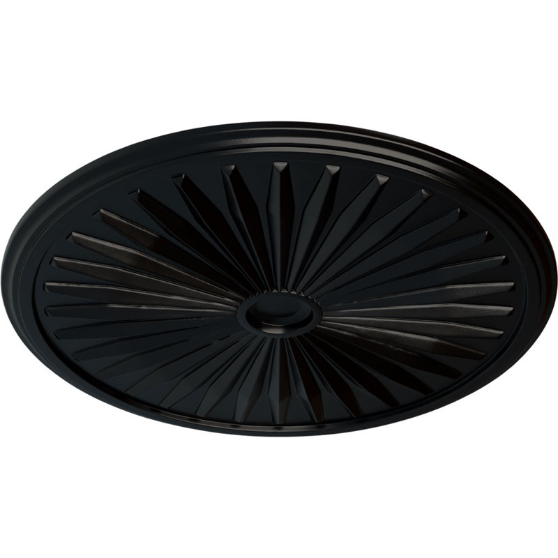 Médaillon de plafond Endurathane Naple, DO 37 1/2 po x P 3 3/8 po (convient aux auvents jusqu'à 3 3/8 po), finition de foyer en pierre peinte à la main