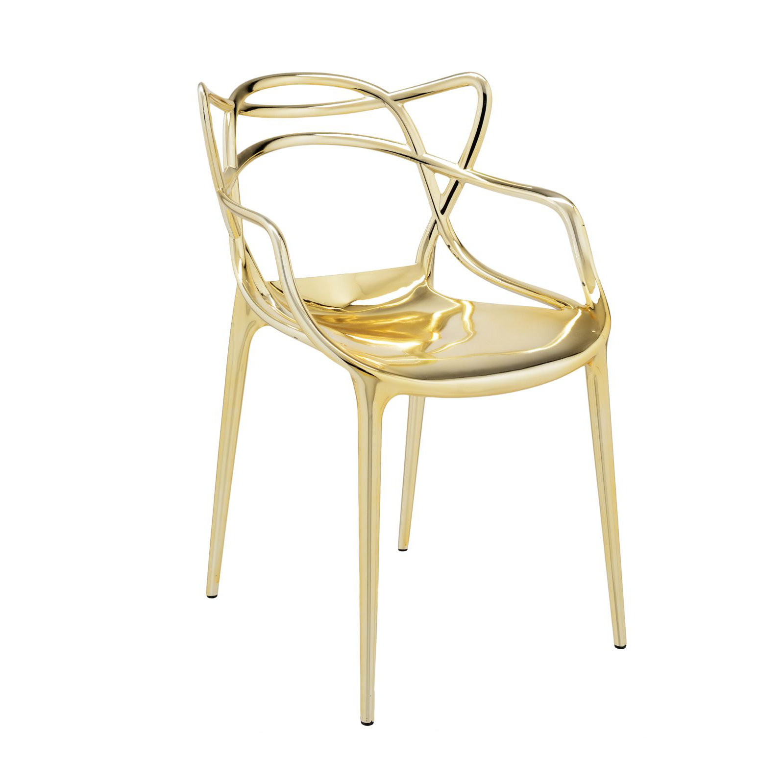 Masters Metal Armchair, Gold