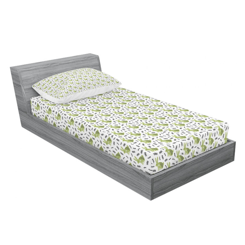 Microfiber Sheet Set, Twin Sheet Set with Fitted Sheet, Baseball