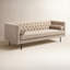 Canapé Chesterfield en velours avec coussins réversibles 79 po Dario-1707549595