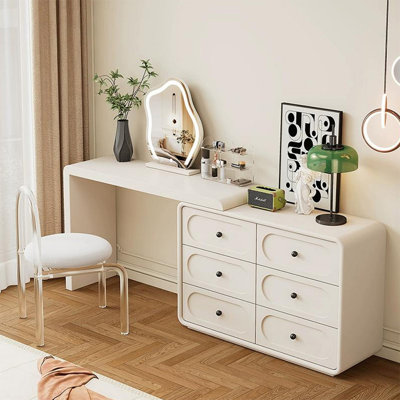 Makeup Vanity with Light mirror,6 drawers,Power Outlet