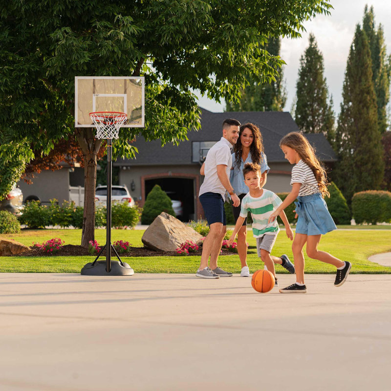 Adjustable Youth 30" Polycarbonate Portable Basketball Hoop