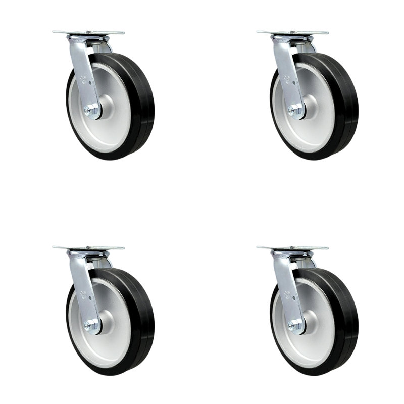 Caoutchouc sur roulettes en aluminium