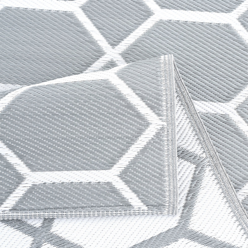 Tapis intérieur / extérieur gris Balasi, Rectangle 6 pi x 9 pi