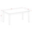 L'ensemble de table de salle à manger 5 pièces pour 4 personnes comprend une table de cuisine rectangulaire et 2 chaises de salle à manger en similicuir avec 2 bancs, blanc lin