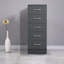Delonna Narrow Tall Chest of 5 Drawers Bedside Bedroom Hallway Storage Cabinet Furniture-208179829