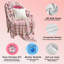 Couverture simple en flanelle JYK, en microfibre moelleuse, douce et respirante, 60 po x 80 po, blanc, cœurs roses-134394511-134679023