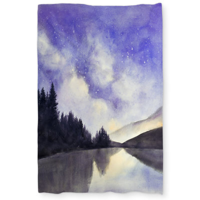 Starry View on the Lake Duvet Cover | Spiritual Landscapes Decor