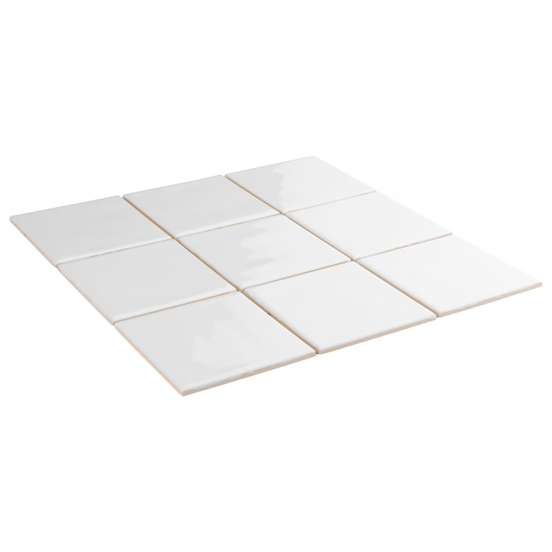 Twist Square White Ice 11-3/4" x 11-3/4" Ceramic Mosaic Tile