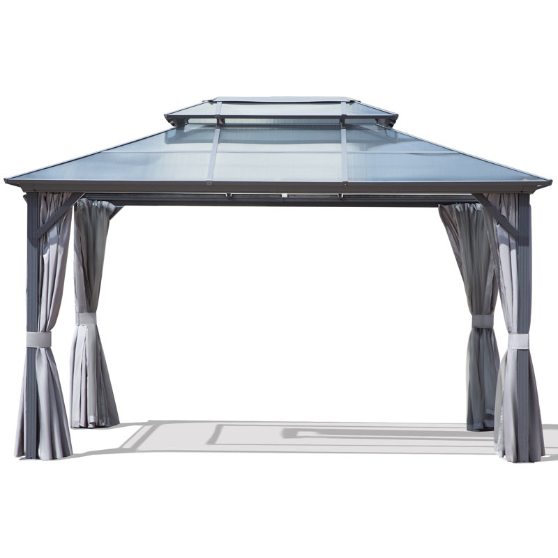 13 pi. L 10 pi. D Pavillon de jardin en aluminium
