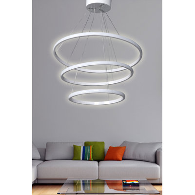 Lustre géométrique à 3 lumières DEL Adrain