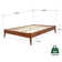 Dinkee Solid Wood Platform Bed without Headboard, Mid-Century Modern Bed Frame