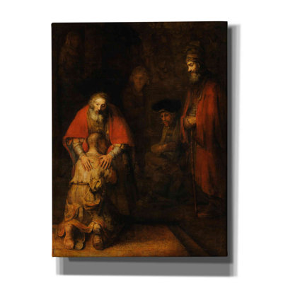 «The Return of the Prodigal Son» par Rembrandt, art mural sur toile