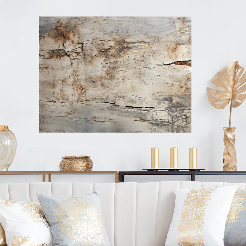 «Gray Rhythms Champagne II» - art mural en métal champagne MT137328, H 30 po x l 40 po x P 1,5 po