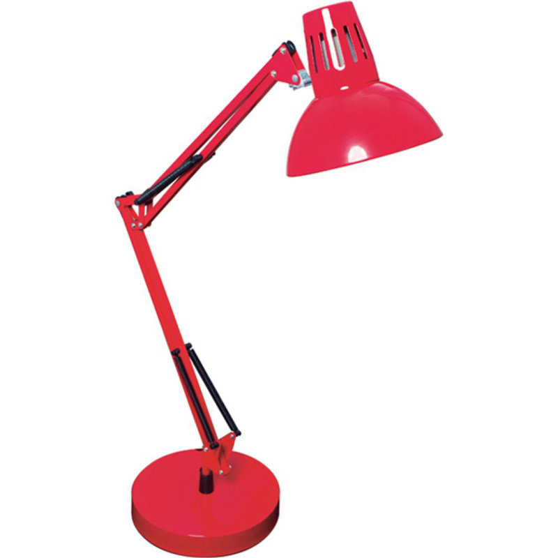 Eva Adjustable Metal Desk Lamp, Red