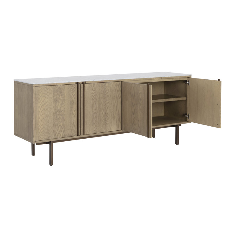 Briar 78.75'' W Sideboard, Brown/White