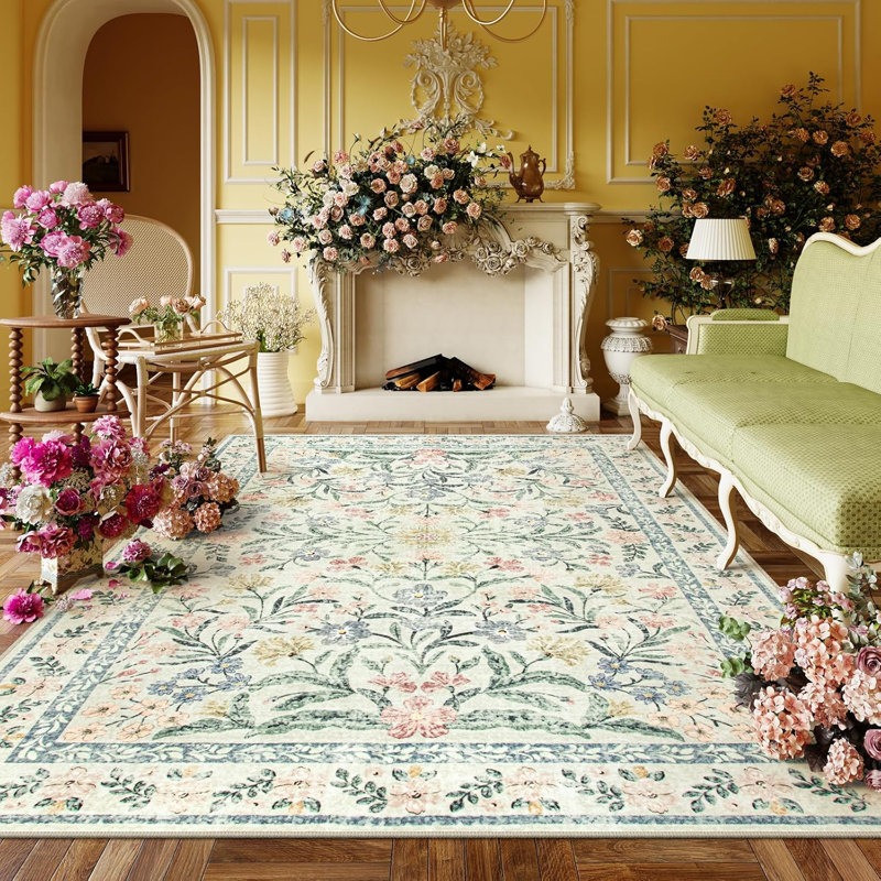 Rugs for Living Room 5x7, Machine Washable Area Rugs Non-Slip