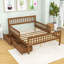 Lit plateforme en bois 2 tiroirs avec garde-corps-283383468-294454937